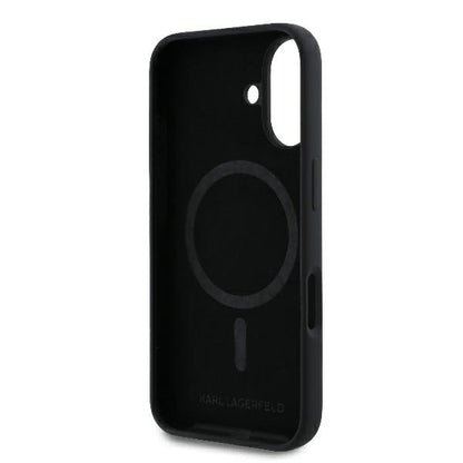 MagSafe-deksel for Apple iPhone 16 Plus, Karl Lagerfeld, Silicone Ring Karl & Choupette, Svart