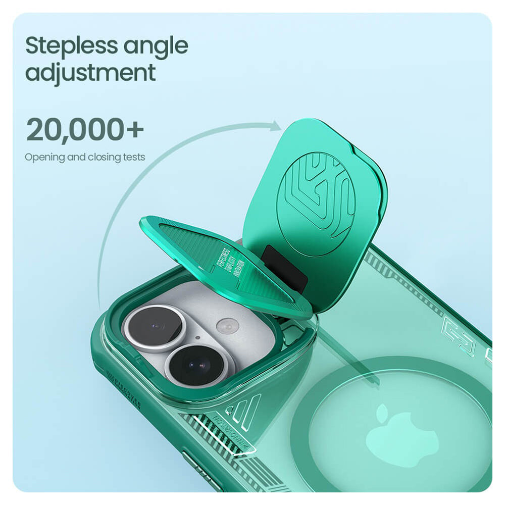 MagSafe-deksel for Apple iPhone 16 Plus, Nillkin, Iceblade Prop (uten kamerautskjæring), grønn