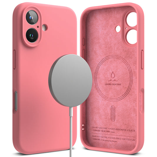 MagSafe-deksel for Apple iPhone 16 Plus, Ringke, silikon, rosa