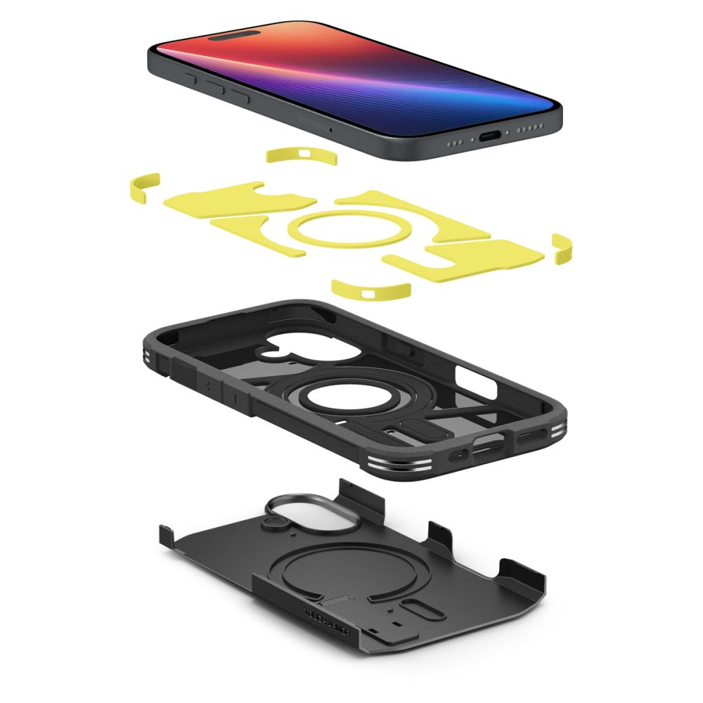 MagSafe-deksel for Apple iPhone 16 Plus, Spigen, Tough Armor, Svart