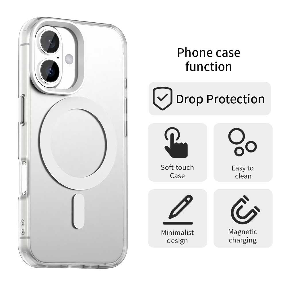 MagSafe-deksel for Apple iPhone 16 Plus, Techsuit, CandyCase, hvit