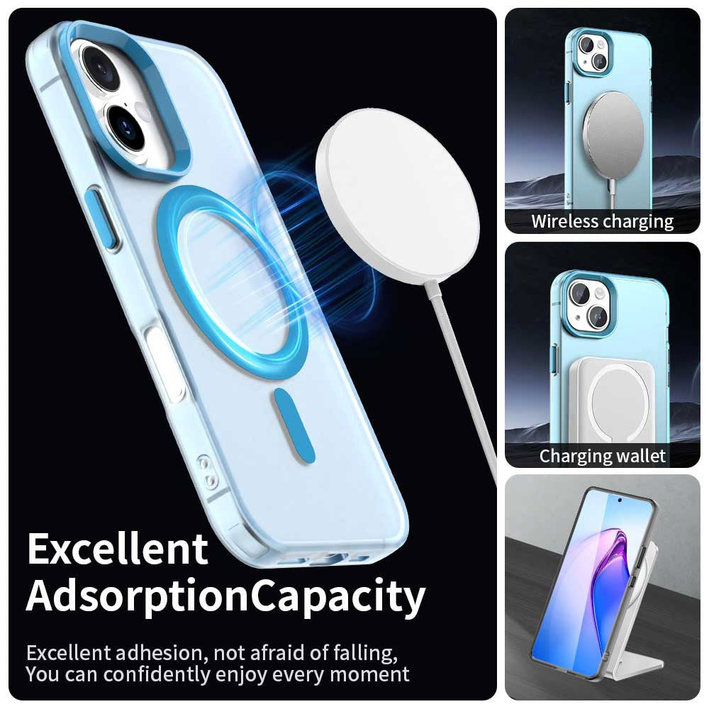 MagSafe-deksel for Apple iPhone 16 Plus, Techsuit, CandyCase, Blå