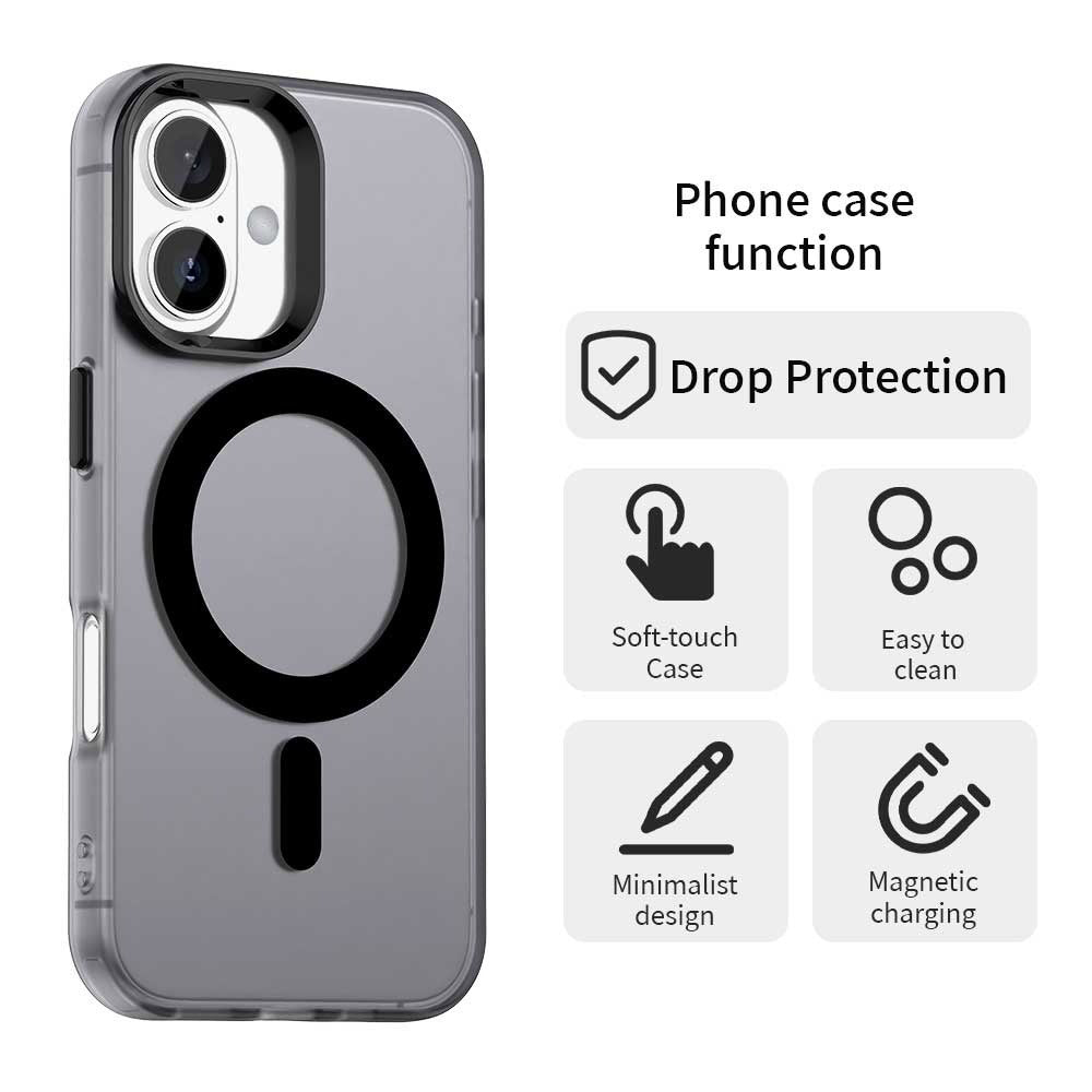 MagSafe-deksel for Apple iPhone 16 Plus, Techsuit, CandyCase, Svart