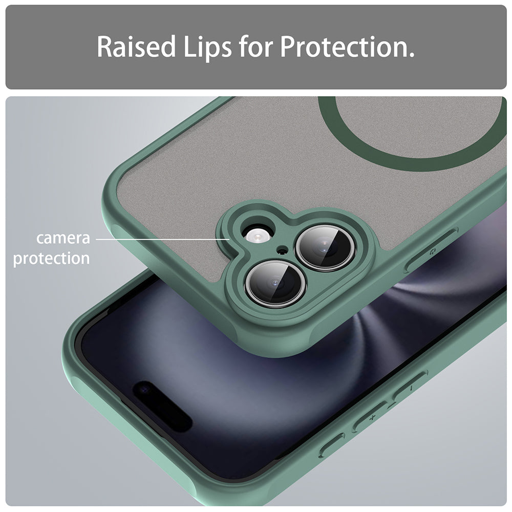 MagSafe-deksel for Apple iPhone 16 Plus, Techsuit, HaloFrost II, Grønn