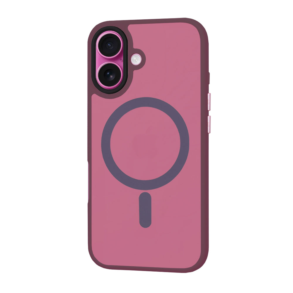 MagSafe-deksel for Apple iPhone 16 Plus, Techsuit, HaloFrost, Burgunder