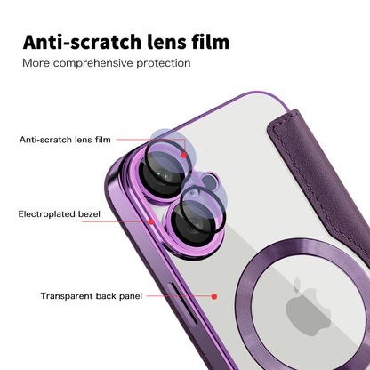 MagSafe-deksel for Apple iPhone 16 Plus, Techsuit, SmartMag Book, Lilla
