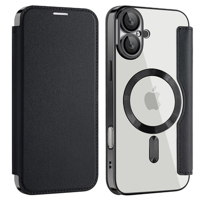 MagSafe-deksel for Apple iPhone 16 Plus, Techsuit, SmartMag Book, Svart