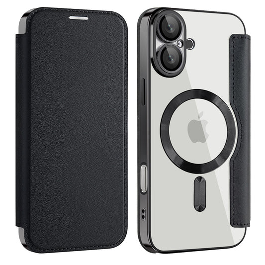 MagSafe-deksel for Apple iPhone 16 Plus, Techsuit, SmartMag Book, Svart