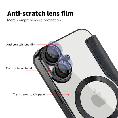 MagSafe-deksel for Apple iPhone 16 Plus, Techsuit, SmartMag Book, Svart