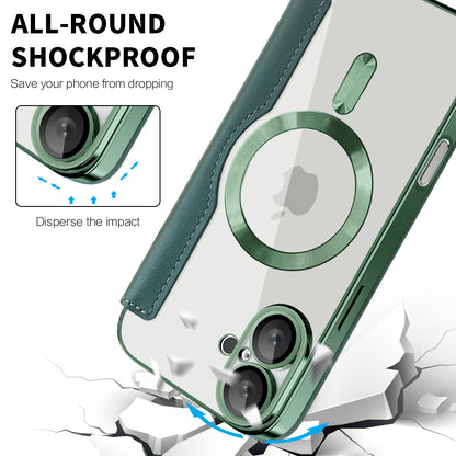 MagSafe-deksel for Apple iPhone 16 Plus, Techsuit, SmartMag Book, Grønn