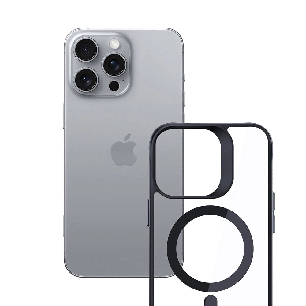 MagSafe-deksel for Apple iPhone 16 Pro, 3MK, Satin Armor, Transparent