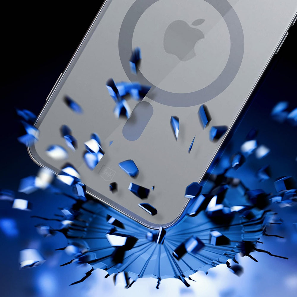 MagSafe-deksel for Apple iPhone 16 Pro, 3MK, Satin Armor, Transparent