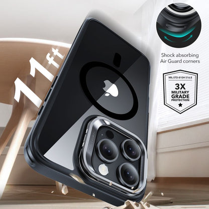 MagSafe-deksel for Apple iPhone 16 Pro, ESR, Classic Hybrid Kickstand med skjermbeskytter, Svart Transparent