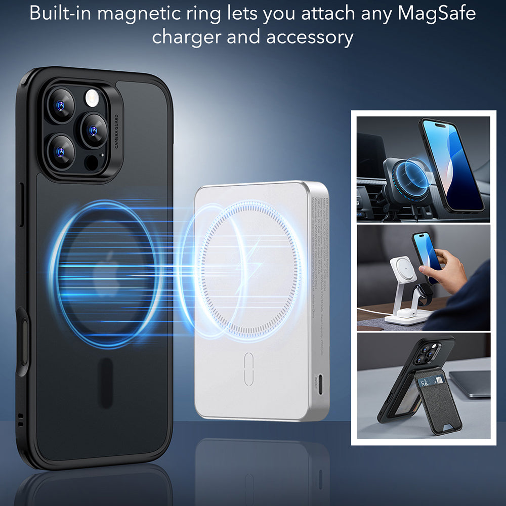 MagSafe-deksel for Apple iPhone 16 Pro, ESR, Classic Hybrid, Satengsort