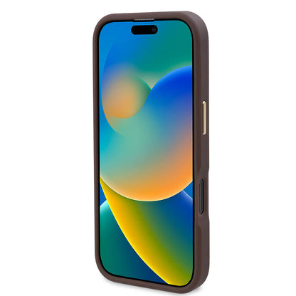 MagSafe-deksel for Apple iPhone 16 Pro, Guess, 4G Logo Plate, Blå