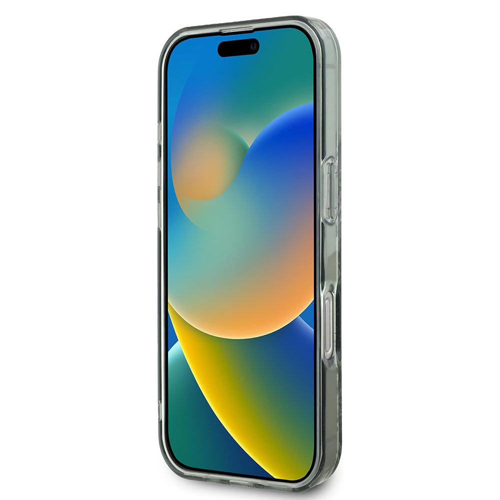 MagSafe-deksel for Apple iPhone 16 Pro, Guess, IML Flower & Tonal Circle, Grønn