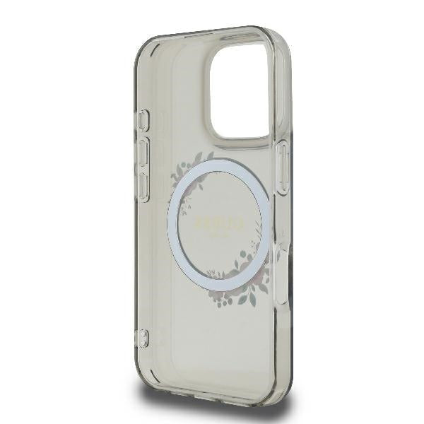 MagSafe-deksel for Apple iPhone 16 Pro, Guess, IML Flowers Wreath, Svart