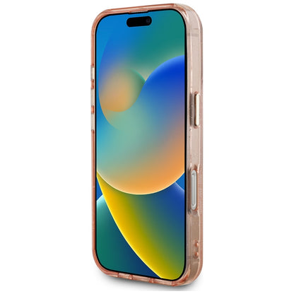 MagSafe-deksel for Apple iPhone 16 Pro, Guess, IML Glitter 4G Circle Triangle, Rosa