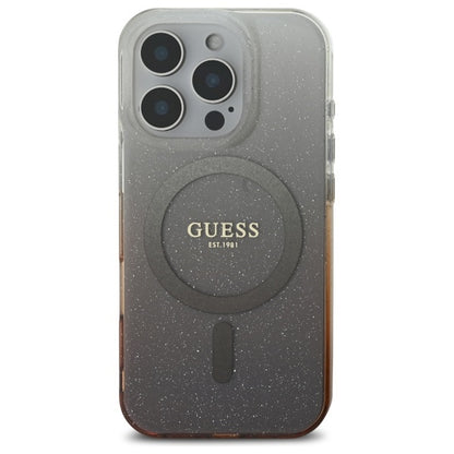 MagSafe-deksel for Apple iPhone 16 Pro, Guess, IML Glitter Gradient, Brun