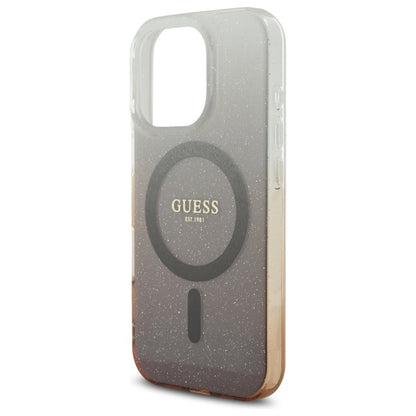 MagSafe-deksel for Apple iPhone 16 Pro, Guess, IML Glitter Gradient, Brun
