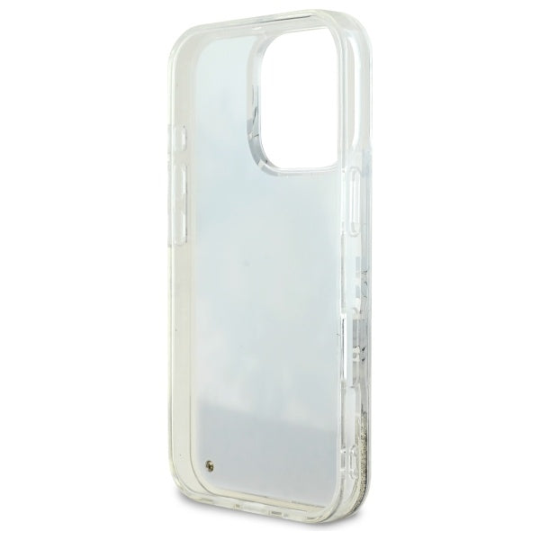 MagSafe-deksel for Apple iPhone 16 Pro, Guess, Liquid Glitter Flower, Beige