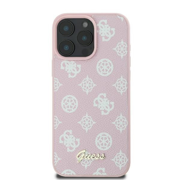 MagSafe-deksel for Apple iPhone 16 Pro, Guess, Peony Script, Rosa