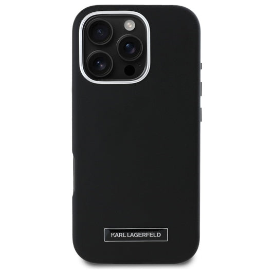 MagSafe-deksel for Apple iPhone 16 Pro, Karl Lagerfeld, FW Metal Plate, Svart