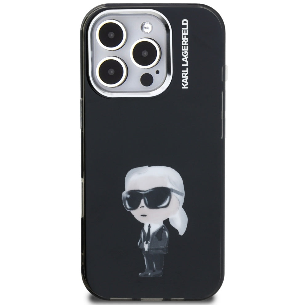 MagSafe-deksel for Apple iPhone 16 Pro, Karl Lagerfeld, IML Aquarelle Logo Karl, Svart