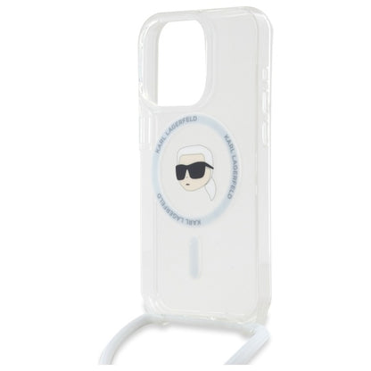 MagSafe-deksel for Apple iPhone 16 Pro, Karl Lagerfeld, IML Crossbody Karl's Head, Gjennomsiktig
