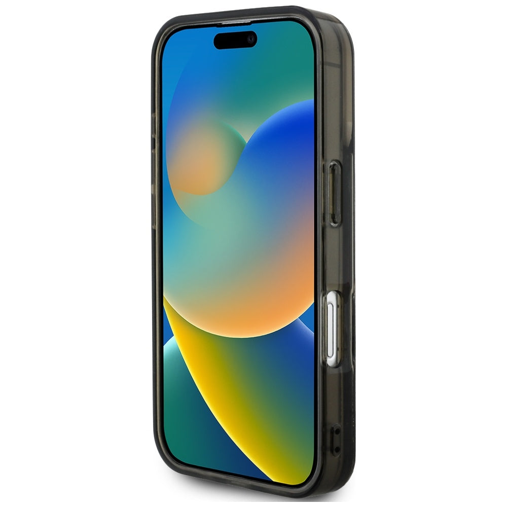 MagSafe-deksel for Apple iPhone 16 Pro, Karl Lagerfeld, Liquid Glitter Choupette Logo, Svart