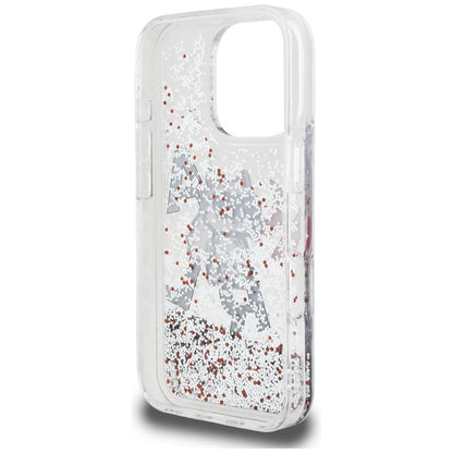MagSafe-deksel for Apple iPhone 16 Pro, Karl Lagerfeld, Liquid Glitter Choupette Logo, Gjennomsiktig