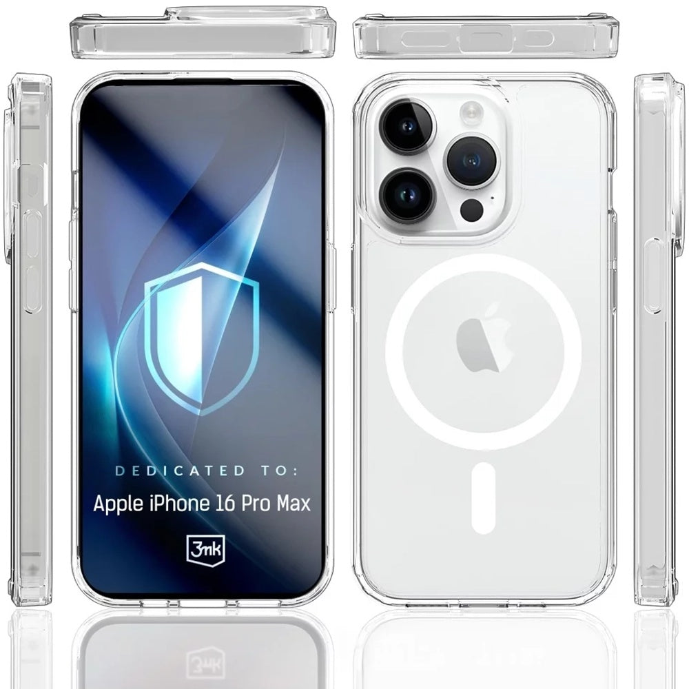 MagSafe-deksel for Apple iPhone 16 Pro Max, 3MK, Armor MagCase, Transparent