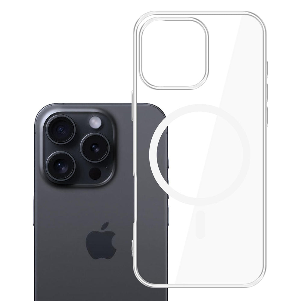 MagSafe-deksel for Apple iPhone 16 Pro Max, 3MK, Clear MagCase, Transparent