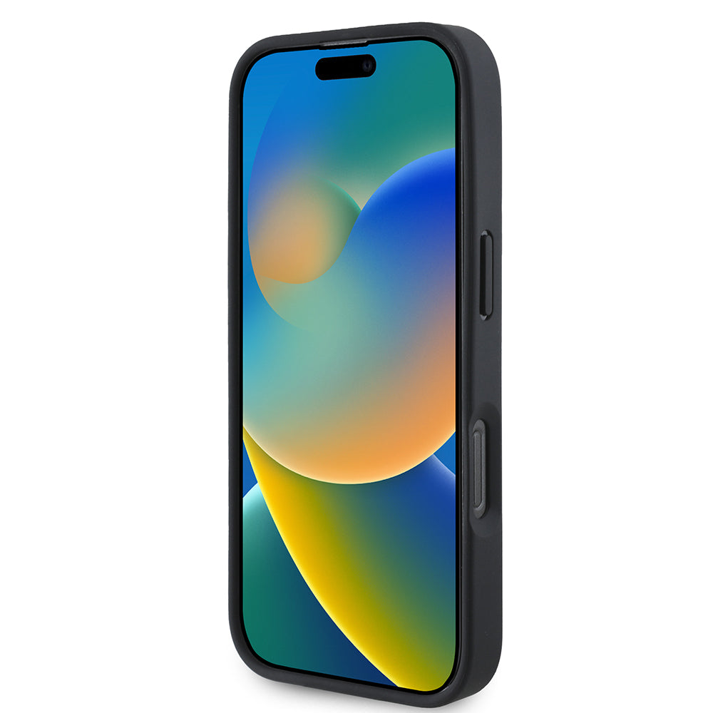 MagSafe-deksel for Apple iPhone 16 Pro Max, BMW, Perforated M Perf. Tricolor Stripers, Svart