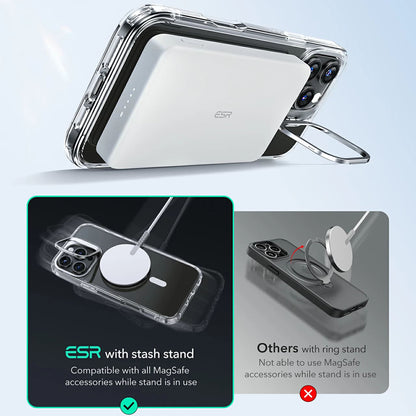 MagSafe-deksel for Apple iPhone 16 Pro Max, ESR, Classic Hybrid Kickstand, Satin Sort
