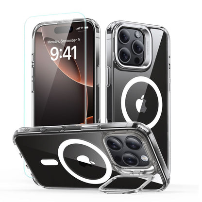 MagSafe-deksel for Apple iPhone 16 Pro Max, ESR, Classic Hybrid Kickstand med skjermbeskytter, Gjennomsiktig