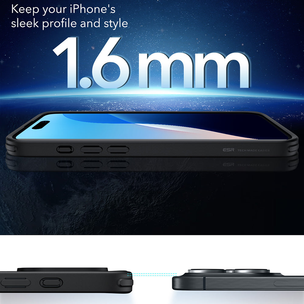 MagSafe-deksel for Apple iPhone 16 Pro Max, ESR, Classic Hybrid, Satinert svart