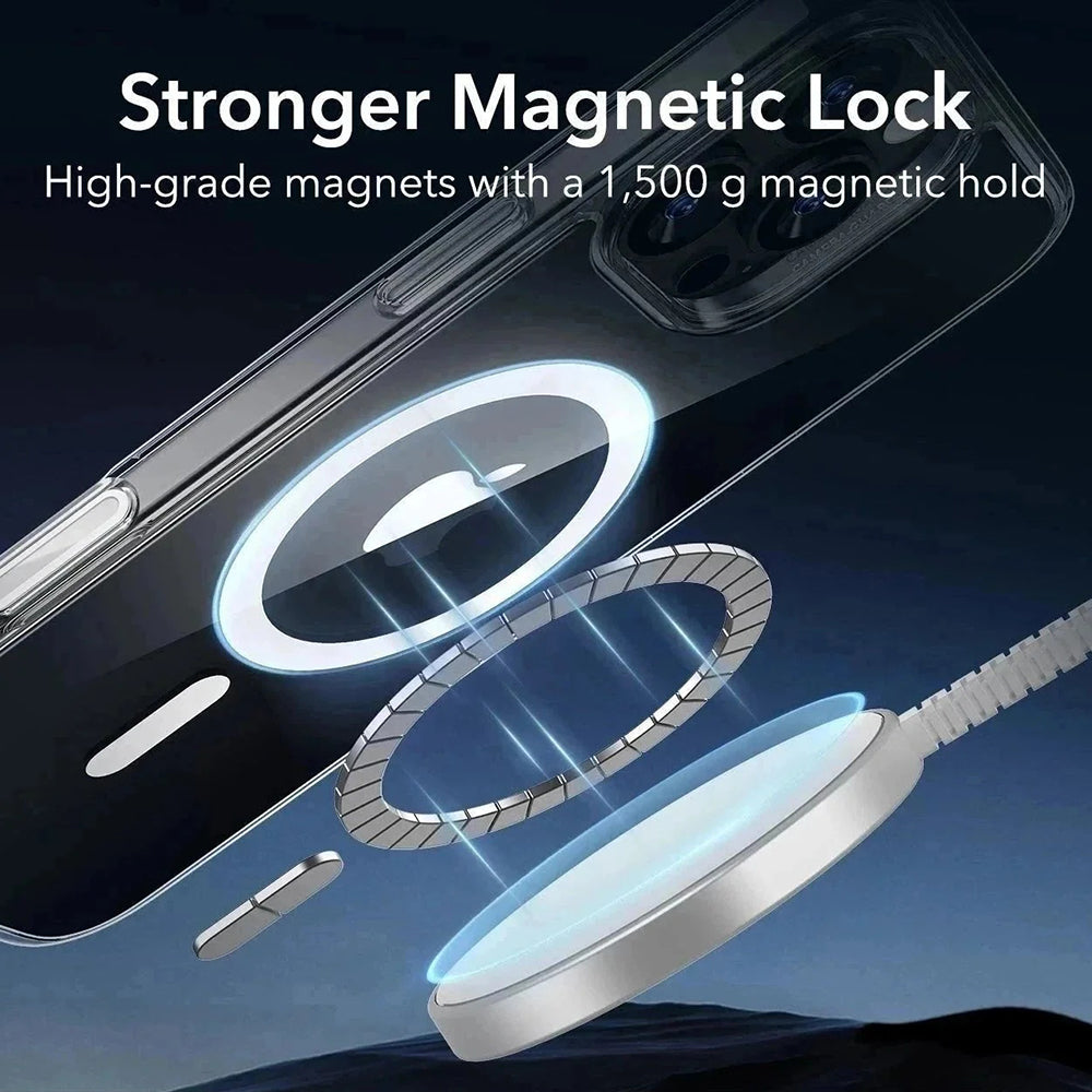 MagSafe-deksel for Apple iPhone 16 Pro Max, ESR, Classic Hybrid Slide, Svart Transparent