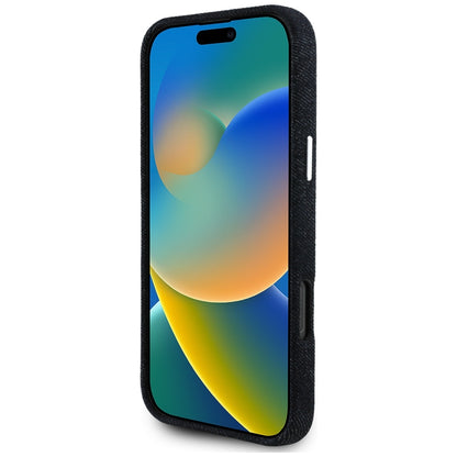 MagSafe deksel for Apple iPhone 16 Pro Max, Guess, Denim Triangle Logo, Svart