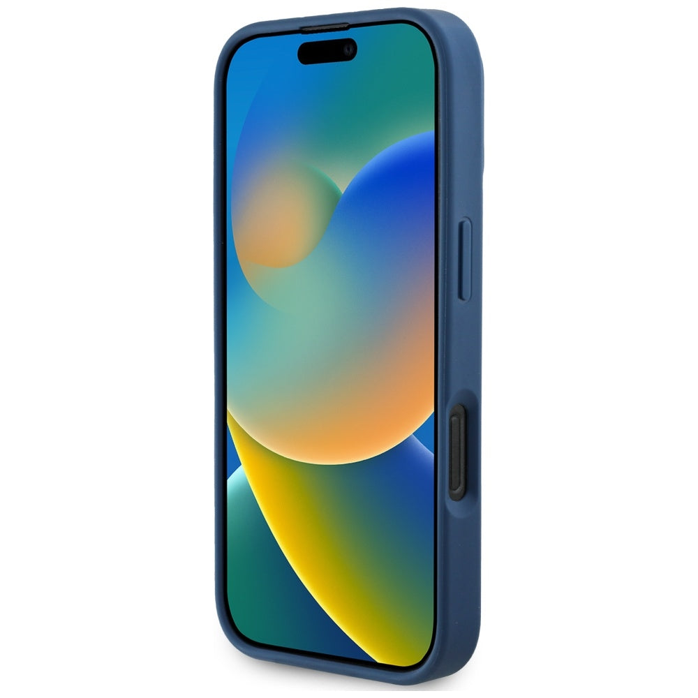 MagSafe-deksel for Apple iPhone 16 Pro Max, Guess, Grained Flowers, Blå