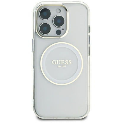 MagSafe-deksel for Apple iPhone 16 Pro Max, Guess, IML Metal Colored Circle, Hvit