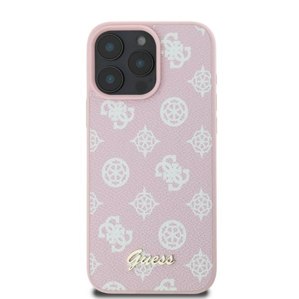 MagSafe-deksel for Apple iPhone 16 Pro Max, Guess, Peony Script, Rosa