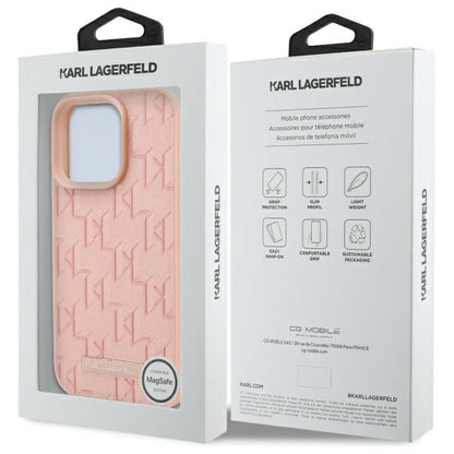 MagSafe-deksel for Apple iPhone 16 Pro Max, Karl Lagerfeld, Hot Stamp, Rosa