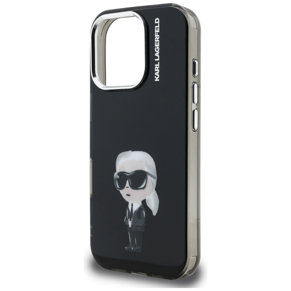MagSafe-deksel for Apple iPhone 16 Pro Max, Karl Lagerfeld, IML Aquarelle Logo Karl, Svart