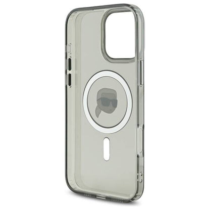 MagSafe-deksel for Apple iPhone 16 Pro Max, Karl Lagerfeld, IML Metal Karl's Head, Svart