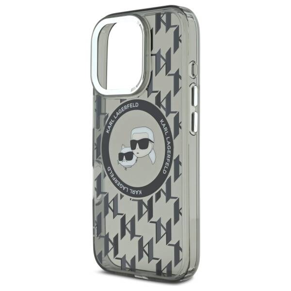 MagSafe-deksel for Apple iPhone 16 Pro Max, Karl Lagerfeld, IML Monogram Karl & Choupette's Heads, Svart