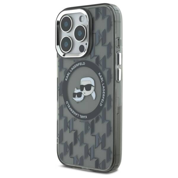 MagSafe-deksel for Apple iPhone 16 Pro Max, Karl Lagerfeld, IML Monogram Karl & Choupette's Heads, Svart