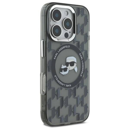 MagSafe-deksel for Apple iPhone 16 Pro Max, Karl Lagerfeld, IML Monogram Karl & Choupette's Heads, Svart