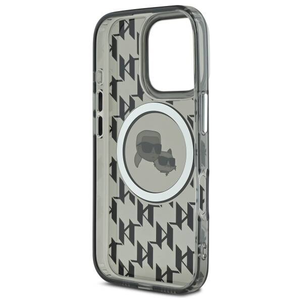 MagSafe-deksel for Apple iPhone 16 Pro Max, Karl Lagerfeld, IML Monogram Karl & Choupette's Heads, Svart