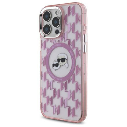 MagSafe-deksel for Apple iPhone 16 Pro Max, Karl Lagerfeld, IML Monogram Karl & Choupette's Heads, Rosa